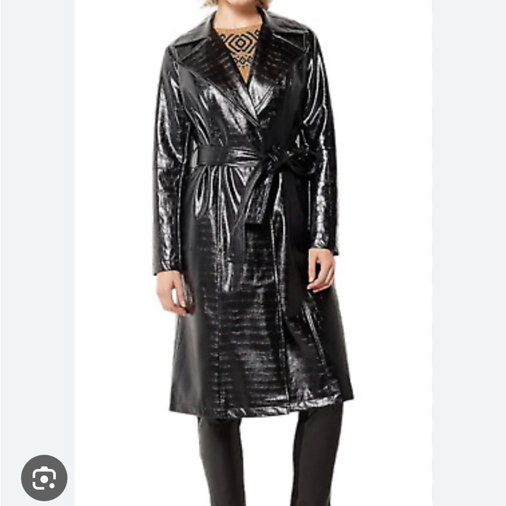 J Jason Wu “The Icon” Faux Leather Trench Coat 4XP